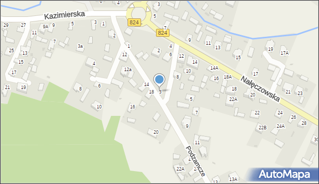 Bochotnica, Podzamcze, 3, mapa Bochotnica