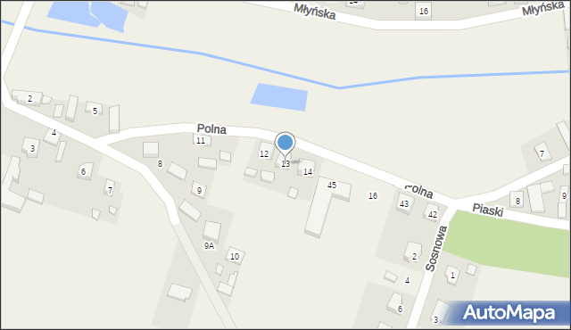 Bodzanowice, Polna, 13, mapa Bodzanowice