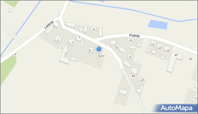 Bodzanowice, Polna, 7, mapa Bodzanowice