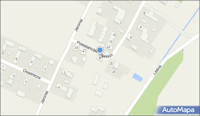 Bodzanowice, Powstańców Śląskich, 18, mapa Bodzanowice