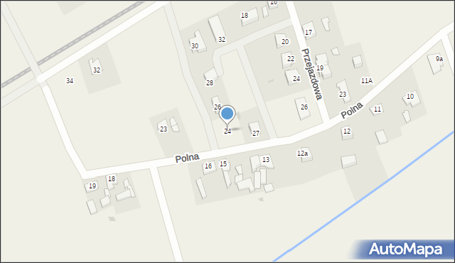 Bogdaniec, Polna, 24, mapa Bogdaniec