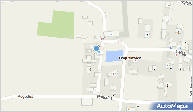 Bogusławice, Pogodna, 8, mapa Bogusławice