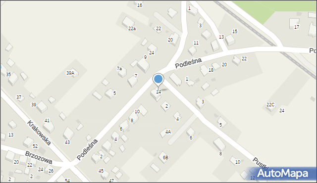 Bolęcin, Podleśna, 14, mapa Bolęcin