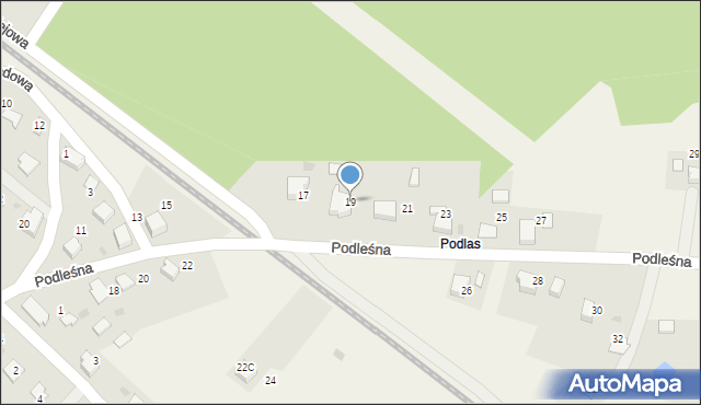 Bolęcin, Podleśna, 19, mapa Bolęcin