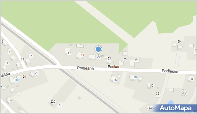 Bolęcin, Podleśna, 21, mapa Bolęcin