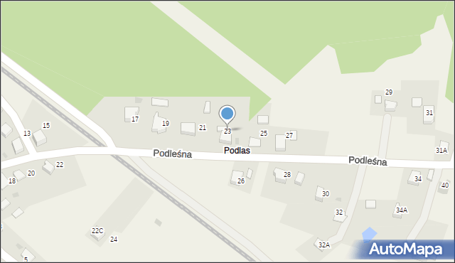 Bolęcin, Podleśna, 23, mapa Bolęcin