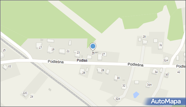 Bolęcin, Podleśna, 25, mapa Bolęcin