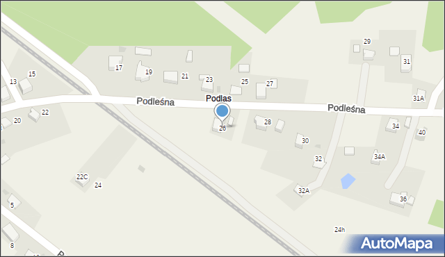 Bolęcin, Podleśna, 26, mapa Bolęcin