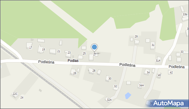 Bolęcin, Podleśna, 27, mapa Bolęcin