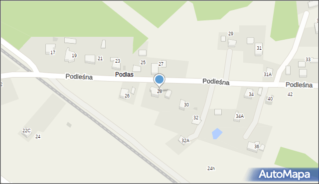 Bolęcin, Podleśna, 28, mapa Bolęcin