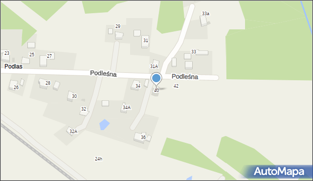 Bolęcin, Podleśna, 40, mapa Bolęcin