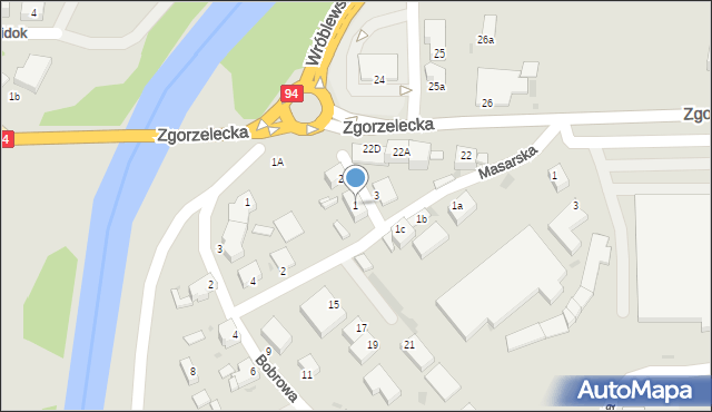 Bolesławiec, Pomorska, 1, mapa Bolesławca