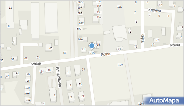 Bolszewo, Polna, 71A, mapa Bolszewo