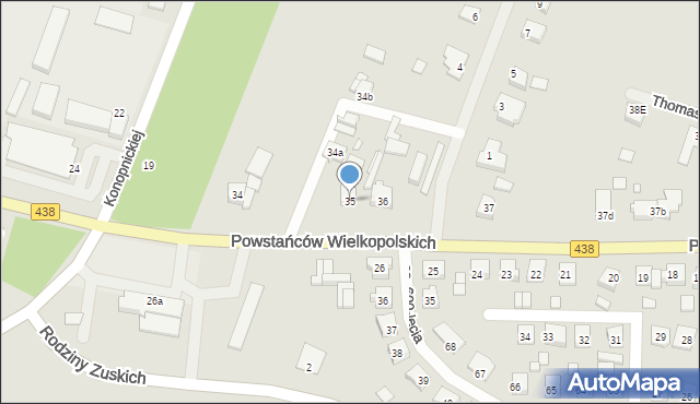 Borek Wielkopolski, Powstańców Wielkopolskich, 35, mapa Borek Wielkopolski