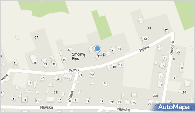 Boronów, Polna, 11, mapa Boronów