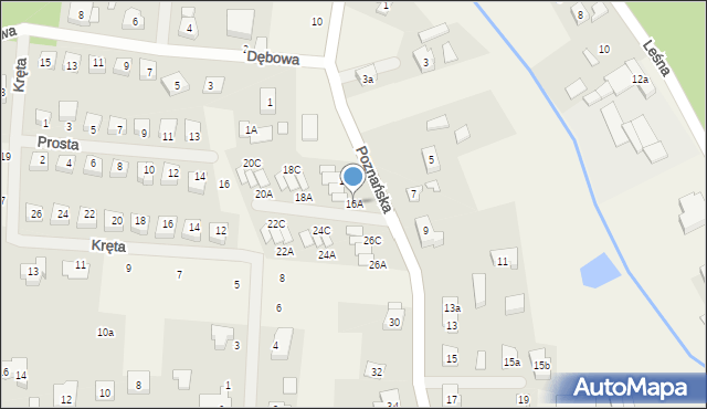 Borówiec, Poznańska, 16A, mapa Borówiec