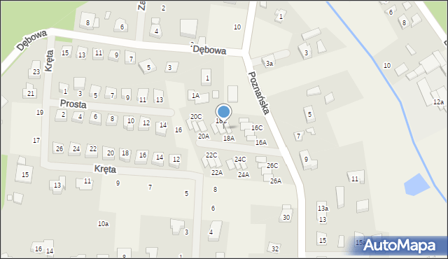 Borówiec, Poznańska, 18B, mapa Borówiec