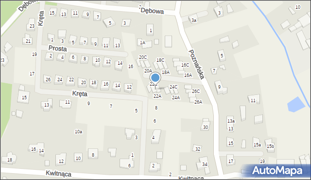 Borówiec, Poznańska, 22B, mapa Borówiec