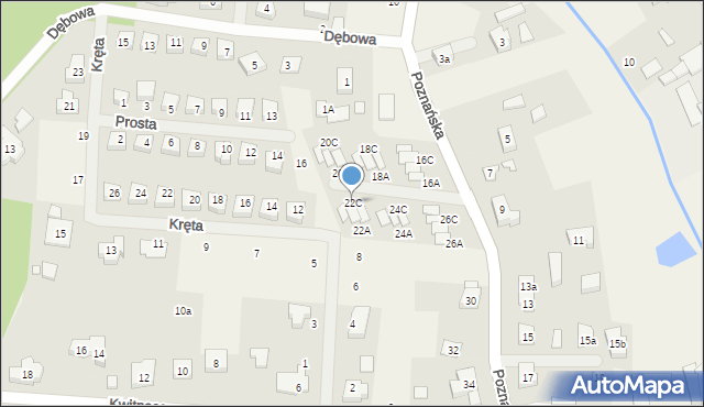 Borówiec, Poznańska, 22C, mapa Borówiec