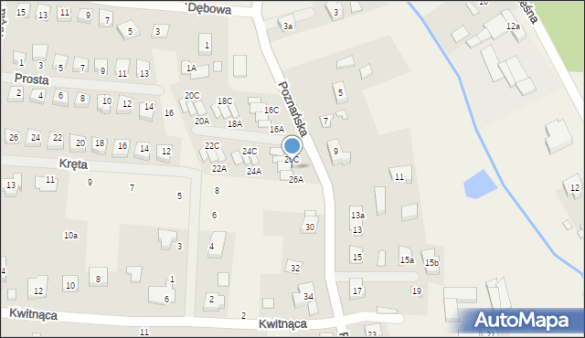 Borówiec, Poznańska, 26B, mapa Borówiec