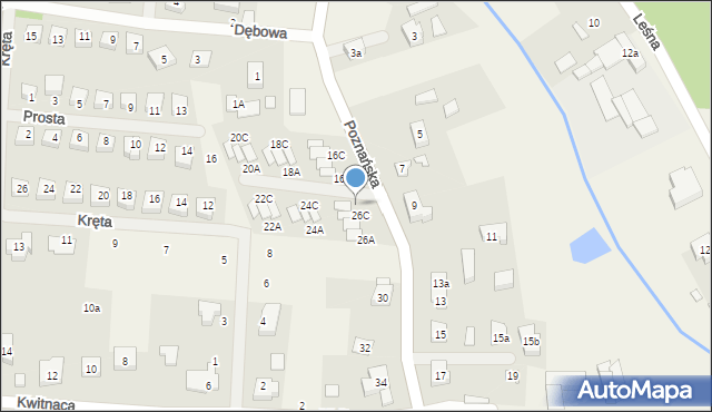 Borówiec, Poznańska, 26D, mapa Borówiec