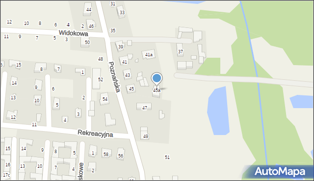 Borówiec, Poznańska, 45a, mapa Borówiec