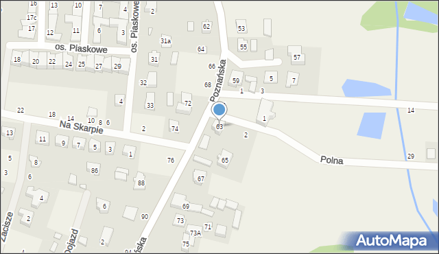 Borówiec, Poznańska, 63, mapa Borówiec