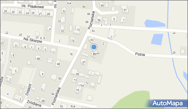 Borówiec, Poznańska, 65, mapa Borówiec