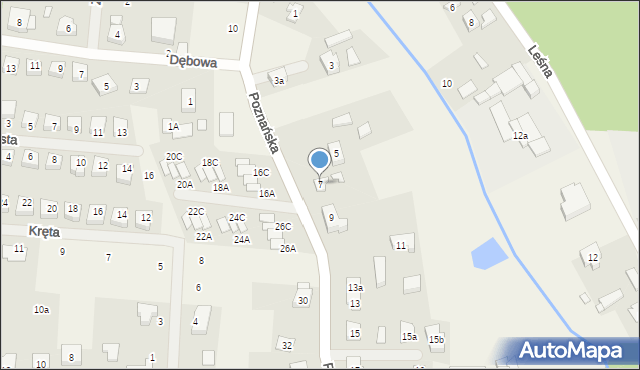 Borówiec, Poznańska, 7, mapa Borówiec