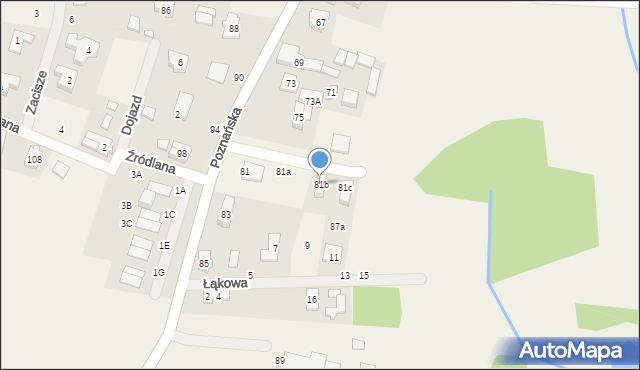 Borówiec, Poznańska, 81b, mapa Borówiec