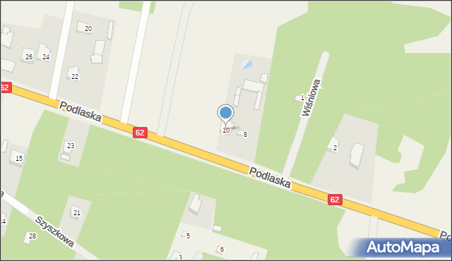 Borzychy, Podlaska, 10, mapa Borzychy