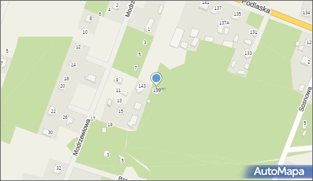 Borzychy, Podlaska, 139, mapa Borzychy