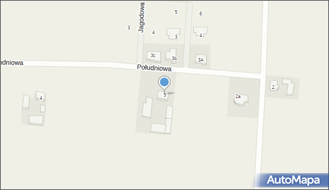 Bralin, Południowa, 3, mapa Bralin