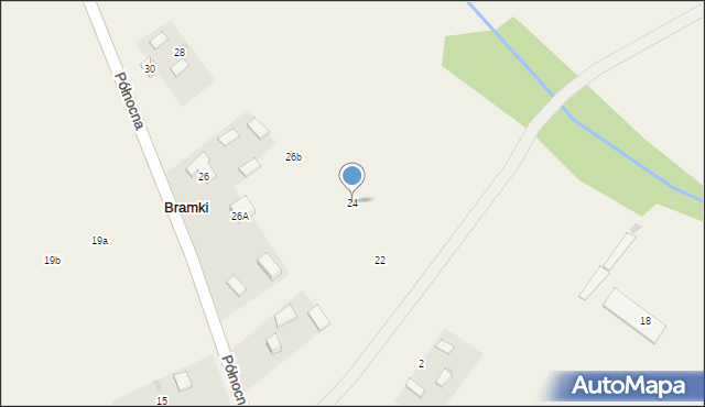 Bramki, Północna, 24, mapa Bramki