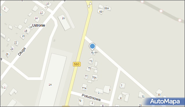 Brodnica, Podgórna, 71, mapa Brodnica