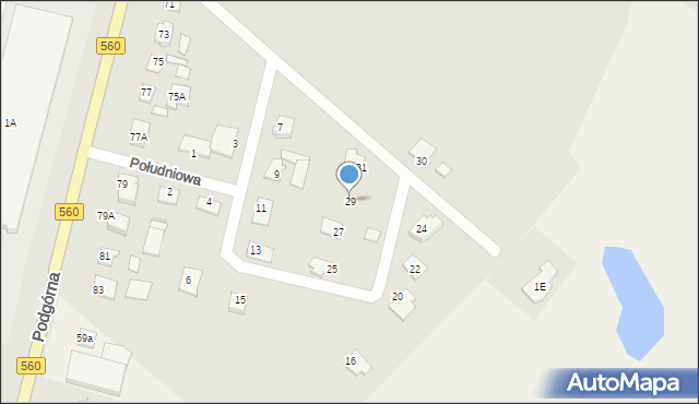 Brodnica, Południowa, 29, mapa Brodnica