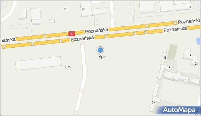 Bronisze, Poznańska, 73, mapa Bronisze