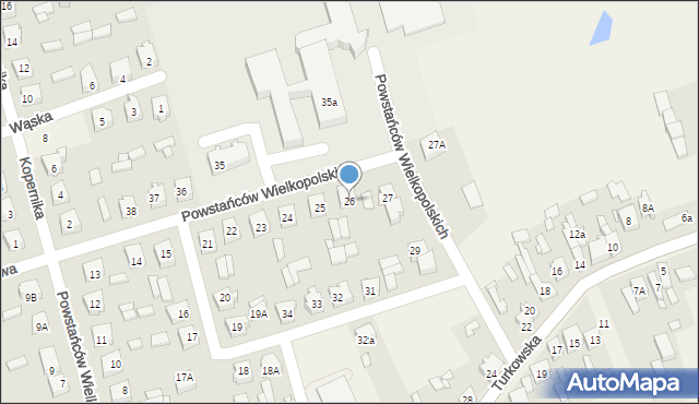 Brudzew, Powstańców Wielkopolskich, 26, mapa Brudzew