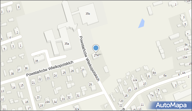 Brudzew, Powstańców Wielkopolskich, 27A, mapa Brudzew