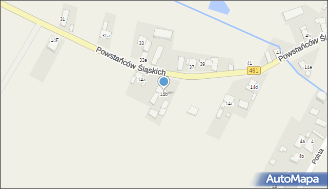 Brynica, Powstańców Śląskich, 14b, mapa Brynica