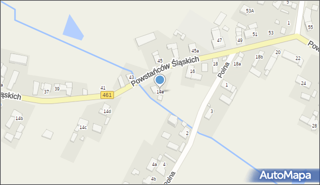 Brynica, Powstańców Śląskich, 14e, mapa Brynica