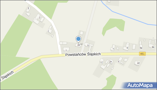 Brynica, Powstańców Śląskich, 1a, mapa Brynica