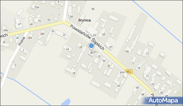 Brynica, Powstańców Śląskich, 30, mapa Brynica