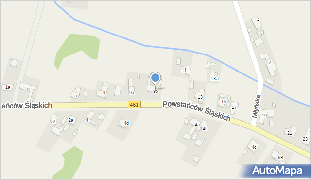 Brynica, Powstańców Śląskich, 9b, mapa Brynica