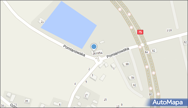 Brzesko, Pomianowska, 15, mapa Brzesko