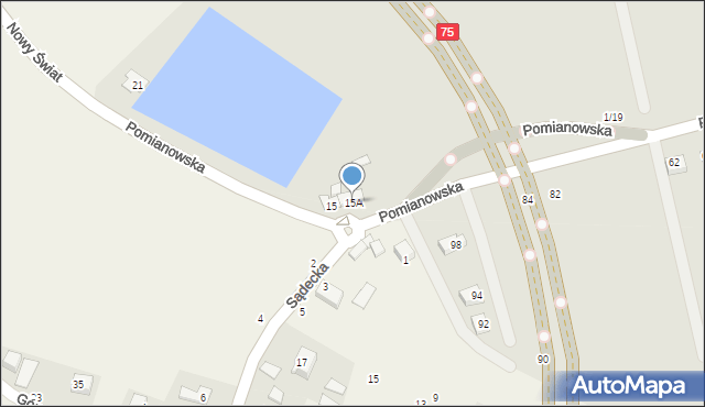 Brzesko, Pomianowska, 15A, mapa Brzesko