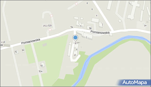 Brzesko, Pomianowska, 4, mapa Brzesko