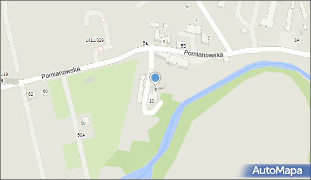 Brzesko, Pomianowska, 6, mapa Brzesko