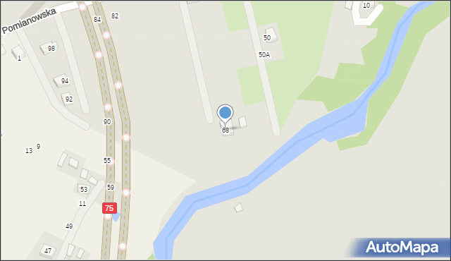 Brzesko, Pomianowska, 68, mapa Brzesko