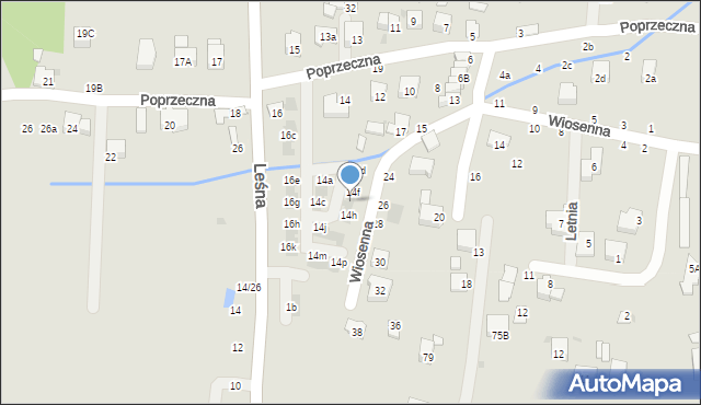 Brzesko, Poprzeczna, 14g, mapa Brzesko